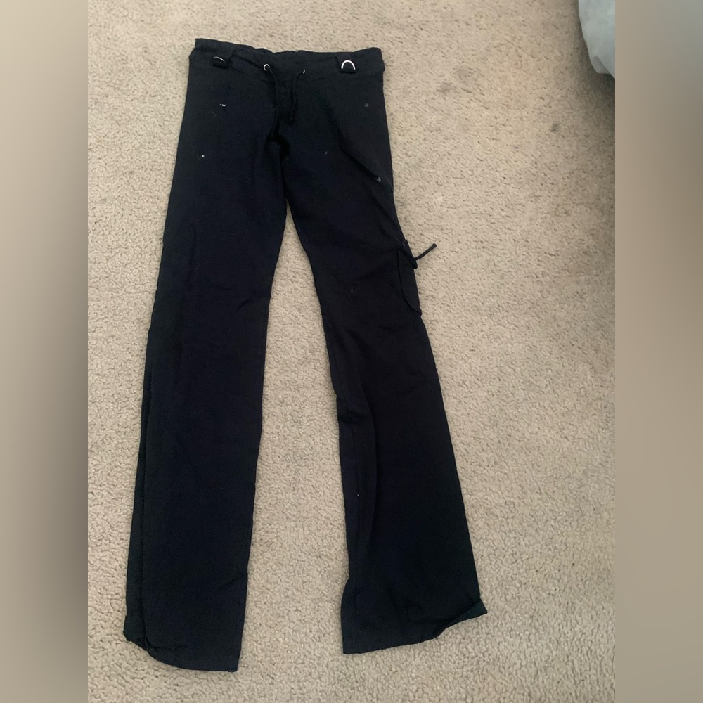 Sleek Black Drawstring Pants